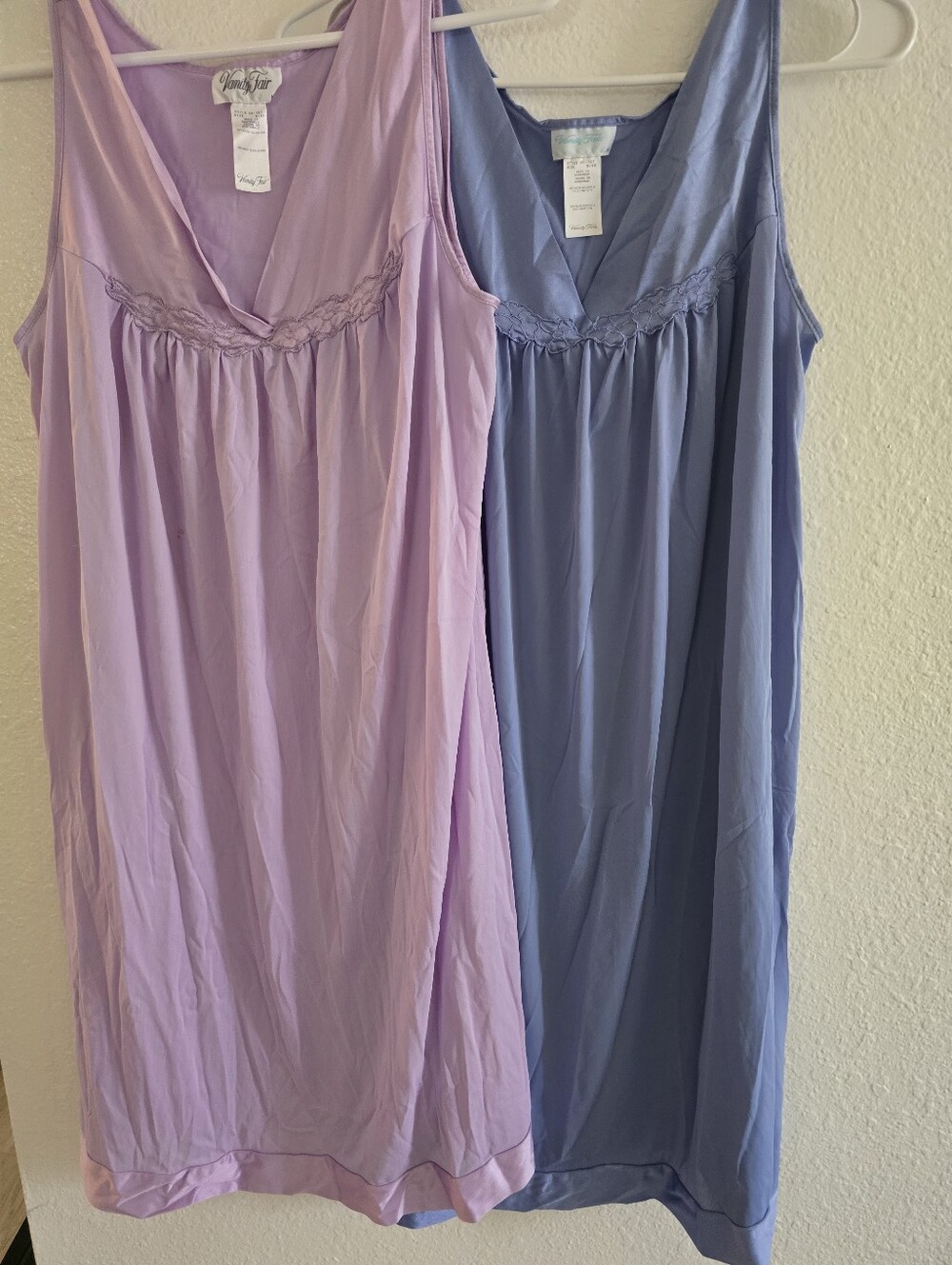 Lot of 2 Vintage Vanity Fair Coloratura nightgown (Style 30-107) purple/blue